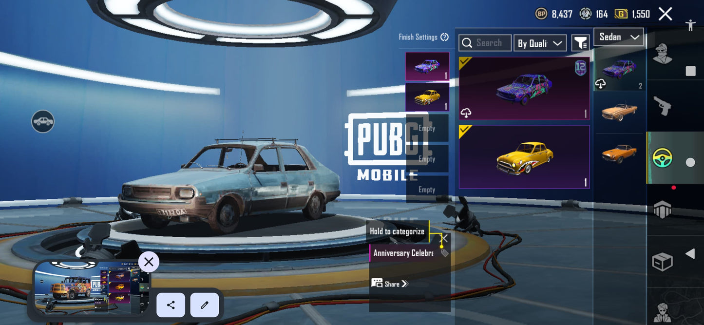 PUBG M Account Glacier Level 2